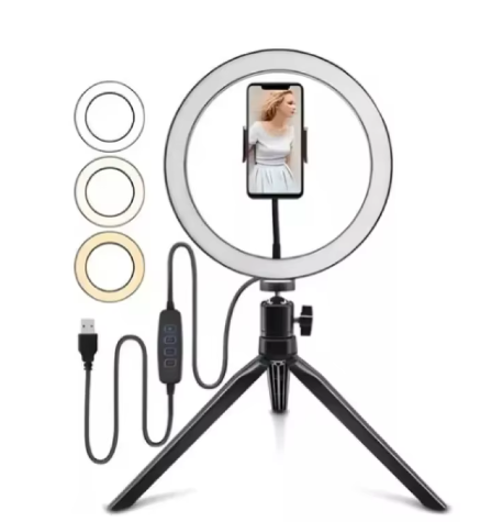 Ring Light Led 20cm Circular Iluminador Portátil